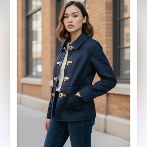 Tory Burch Graham Utility Jacket with Gold Accents NWOT